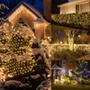 A collage of images showing houses and gardens decorated with Christmas lights. Produktbild-Vorschau