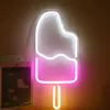 Rosikey LED Neonlicht Schild Ice Cream - 45x21cm Eiscreme Produktbild-Vorschau 1