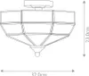 Lampa sufitowa Old Park złota 2xE27x60W metal Podgląd zdjęcia produktu 5