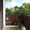 vidaXL Balkon-Sichtschutz Braun und Schwarz 300x100 cm Poly Produktbild-Vorschau 2