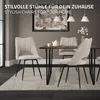 ML-Design Esszimmerstühle 6er Set Beige, Sitzfläche aus Produktbild-Vorschau 5