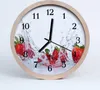 Holzuhr 30fi cm wanduhr - Erdbeer-Frucht Produktbild-Vorschau 1