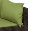 Garten-Ecksofas mit Kissen 2 Stk. Braun Poly Rattan Produktbild-Vorschau 8