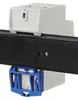 Close-up view of an electrical component mounted on a black rail. Produktbild-Vorschau