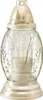 Grablicht Glas Retro Gold Weiß Dekoration Friedhof Ø11cm Produktbild-Vorschau 1