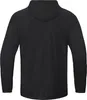 The back view of a black hooded jacket. Produktbild-Vorschau