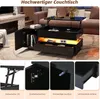 Merax Couchtisch anhebbar mit LED, Sofatisch mit Schublade Produktbild-Vorschau 4