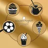 A circular arrangement of food-related icons around a central logo and text. Produktbild-Vorschau