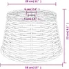 vidaXL Lampenschirm Weiß Ø38x23 cm Korbweide Produktbild-Vorschau 7