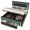 STILVORA Boxspringbett 90×200 cm mit Bettkasten, LED Produktbild-Vorschau 9