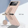 Faltbare Hülle Für Samsung Z Flip 4 Roségold Pink Mit Ring Produktbild-Vorschau 4