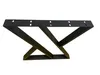 A black metal table base with a geometric design, shown against a white background. Anteprima dell’immagine prodotto