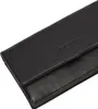 A close-up, angled view of a black leather wallet. Produktbild-Vorschau
