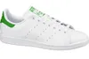 A single white Adidas Stan Smith sneaker with green accents. Náhled obrázku produktu