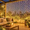 3x3 meter lichtgordijn, binnen, warm wit, 300 LED's. Productafbeelding-voorbeeld 13