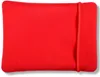 A red laptop sleeve is shown flat against a white background. Produktbild-Vorschau