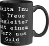 Mr. & Mrs. Panda Tasse Spruch Akita Inu Herz - Schwarz - Produktbild-Vorschau 1