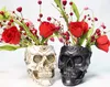 Totenkopf-Blumentopf, handbemalt, Kunstharz, Produktbild-Vorschau 2