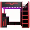 Letto a castello Merax Gaming 90x200 cm con scrivania, Anteprima dell’immagine prodotto 7