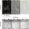 Three different colored recycling bags are shown in two rows. The top row shows the bags closed, with recycling symbols and icons indicating what type of waste goes in each. The bottom row shows the bags open from a top-down view. Produktbild-Vorschau