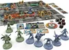 A collection of miniatures and game components for a board game, laid out on a surface. Náhled obrázku produktu