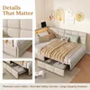 Cama tapizada INONEFT, 140 x 190 cm, diseño en forma de L Vista previa de la imagen del producto 7