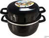 Padella per cozze 24 cm Smalto nero Anteprima dell’immagine prodotto 1