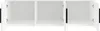 An open white cabinet with three compartments and black handles. Produktbild-Vorschau