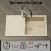 QUADRON Spülbecken 1-Becken Spüle | Größe: 78 x 45 x 18,5 Produktbild-Vorschau 2