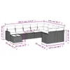 10-tlg. Garten-Sofagarnitur mit Kissen Schwarz Poly Rattan Produktbild-Vorschau 3