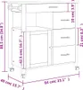 vidaXL Kuchyňský vozík MONZA 84x40x88,5 cm z masivního Náhled obrázku produktu 8