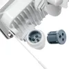 A close-up view of the connection port and a plug for an LED outdoor spotlight. Produktbild-Vorschau