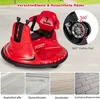 A red children's ride-on car with various ground surfaces shown below. Náhľad obrázku produktu