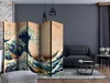 A living room scene with a room divider featuring a Japanese wave print. Anteprima dell’immagine prodotto