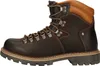 A single brown leather boot on a white background. Anteprima dell’immagine prodotto