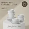 MUVELL 6x Espressotassen á 60 ml | Weiß | Italian Style | Produktbild-Vorschau 2