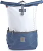 Rucksack recyceltes Segeltuch Lotse Navy Weiß gepolstertes Produktbild-Vorschau 1