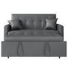SONNI 140x94x78cm dunkelgraues Doppel-Schlafsofa, Sofa und Produktbild-Vorschau 6