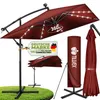 tillvex® Alu Sonnenschirm Rechteckig Ø 330 cm mit LED Solar Produktbild-Vorschau 1