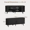 Meuble TV BEALIFE, 145x40x55 cm, avec 2 volets roulants | Voir les images du produit 4