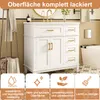 MODFU Badkamerkast, wit, 90x46x87 cm. Vrijstaand Productafbeelding-voorbeeld 6