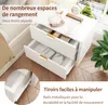 Set di 2 comodini bianchi con motivo a onde, 2 cassetti, Anteprima dell’immagine prodotto 8