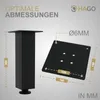 HAGO24 Tischbeine Set 4 Stück Möbelfuß Stahl Schwarz 8x8cm Produktbild-Vorschau 6