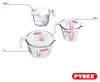 Conjunto de 3 vasos medidores de vidrio Pyrex: 0,25 l, 0,5 Vista previa de la imagen del producto 7