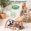 5-in-1 Montessori Klettergerüst Indoor aus Holz mit Rutsche Produktbild-Vorschau 7