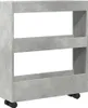 vidaXL Chariot de rangement Étroit 3 étagères Gris béton Voir les images du produit 1