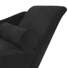 vidaXL Chaiselongue mit Kissen Schwarz Samt Produktbild-Vorschau 1