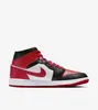 Nike Air Jordan 1 Mid White Bred Toe Black Red Chicago - Produktbild-Vorschau 4