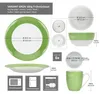 18tlg Frühstücksset Variant Grün Porzellan 6 Personen Produktbild-Vorschau 6
