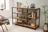 Industrial Bücherregal SLIM LINE 114cm Wildeiche schwarz Produktbild-Vorschau 2